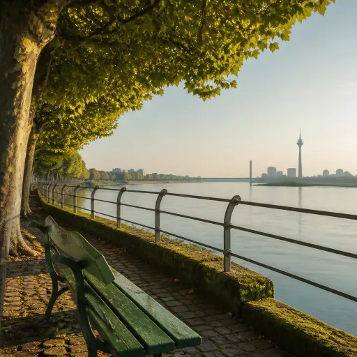 Düsseldorf Rheinpromenade: Spaziergang als roter Faden für Ihre Hotelwahl